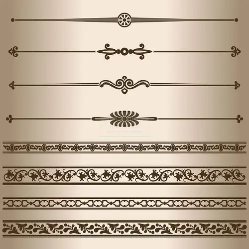 欧式复古花纹边框矢量素材 - 素材中国16素材网