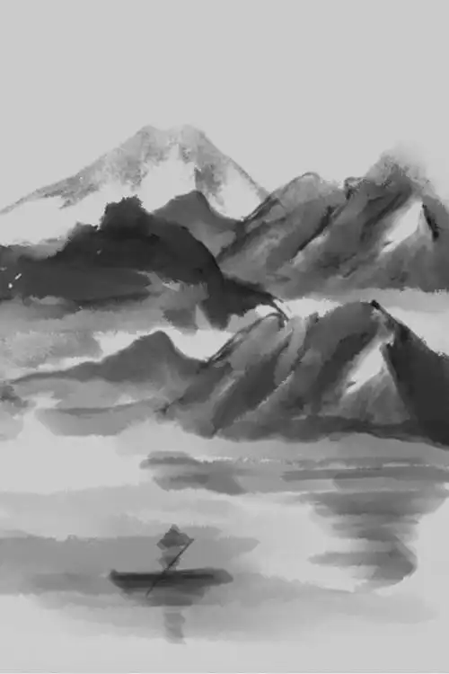 中国风 水墨 山水画 意境