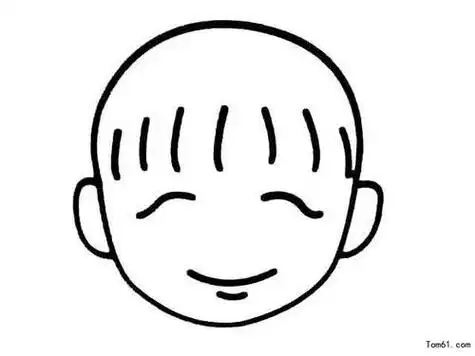 日字脸的简笔画