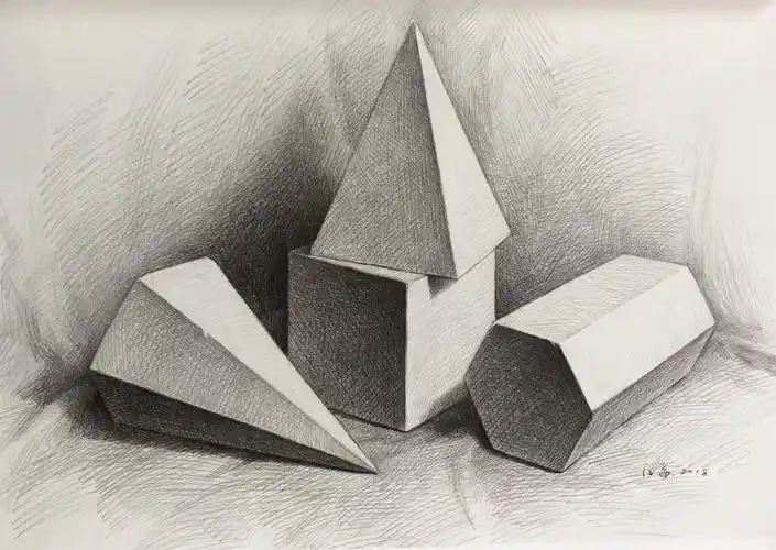 素描几何静物临摹范本