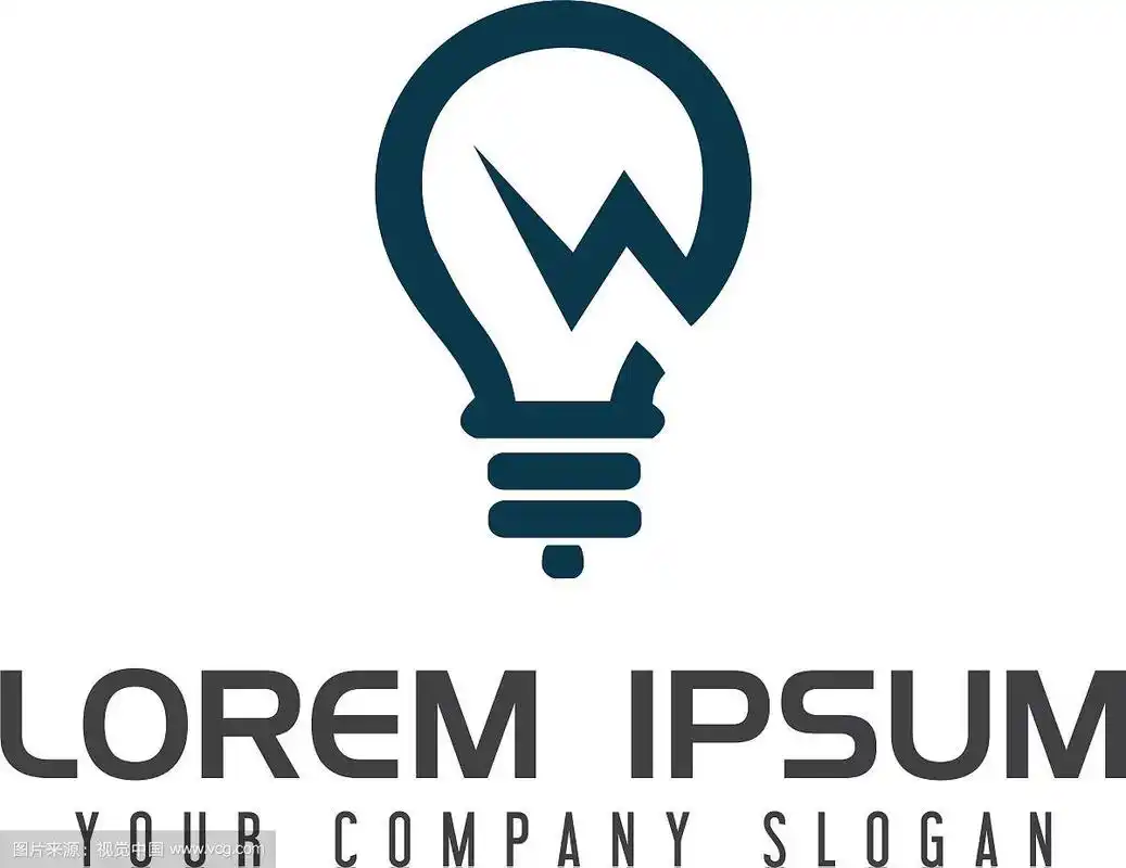 灯泡电气标志设计概念模板
