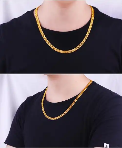 实心gn062d 款 黄金项链老板链男士 经典 约50克 按实重多退少补 999