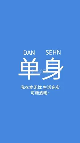 手机壁纸 纯文字单身壁纸