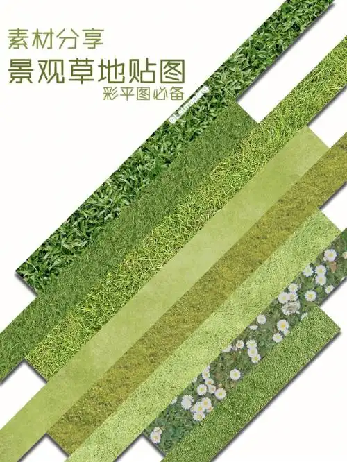 设计素材分享高清景观草地草坪贴图