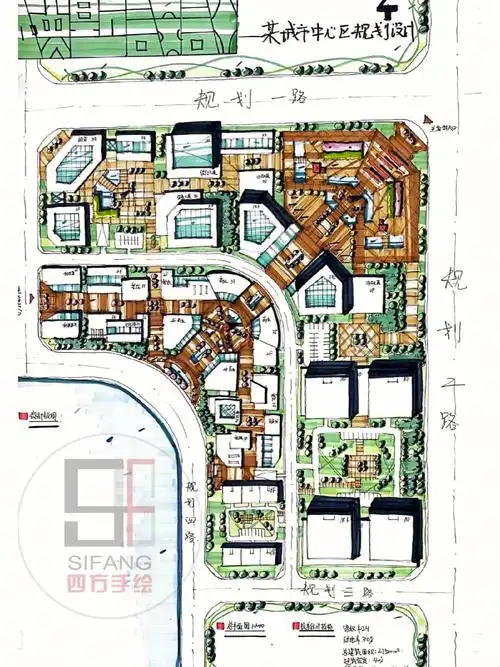 73城乡规划快题素材商业中心区设计