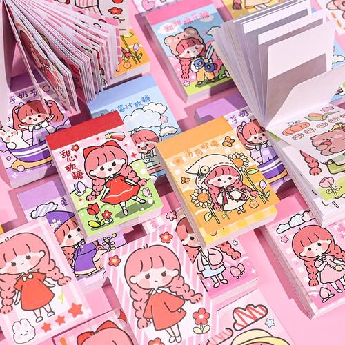 卡通可爱罗莉小女孩贴画儿童手帐本粘贴装饰素材小图案随身便携小本子