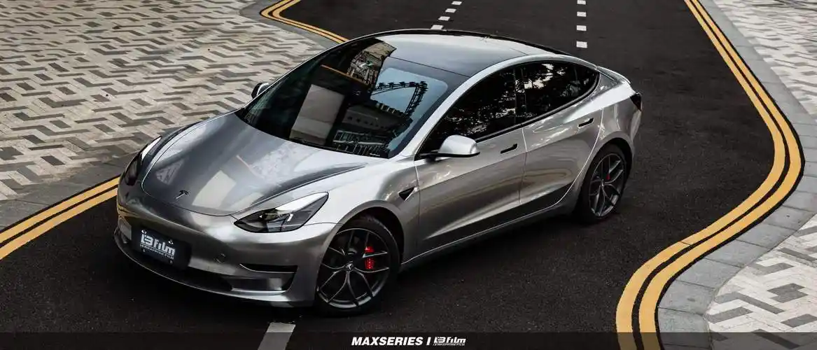 lbfilm改色膜-lb液态金属铝水银-特斯拉-model3
