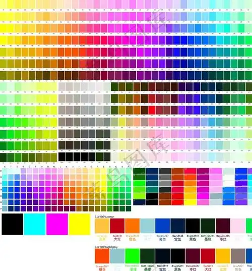 色卡cmyk 调色 色版 印图片