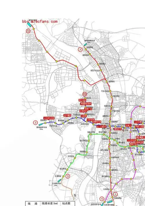 长沙地铁规划图;_第1页