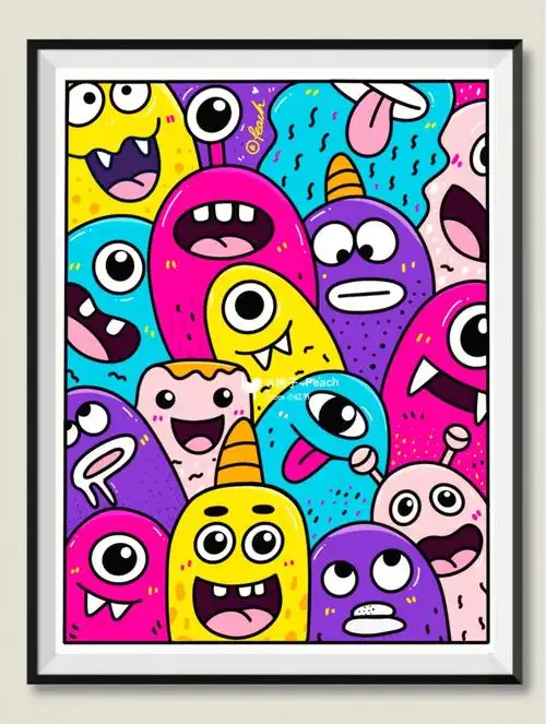 零基础手绘打卡day115涂鸦小怪物上色