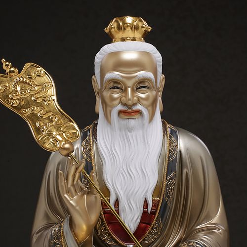 神像台湾全铜太上老君家用供奉道家三清道教摆件