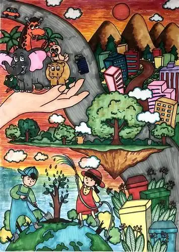 "彩云杯"中小学生绘画比赛·小学组一等奖获奖作品展示(1)