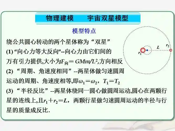 宇宙双星模型课件鲁科版