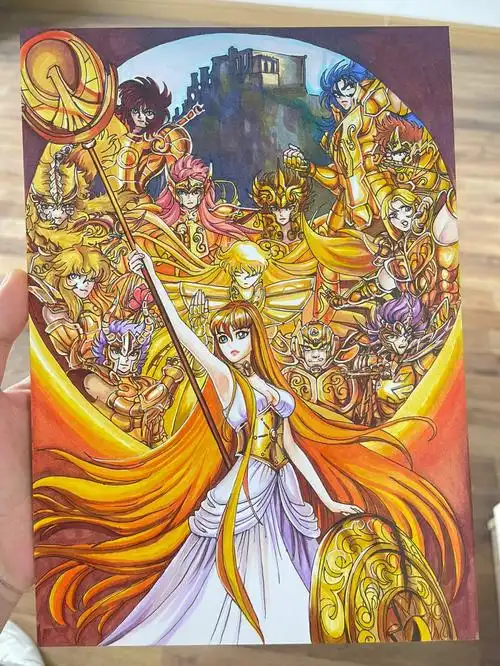 马克笔手绘黄金圣斗士