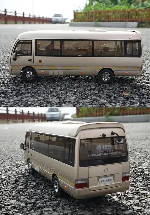 1:24 中巴车模型仿真静态金旅客车模型合金 金旅考斯特【图片 价格