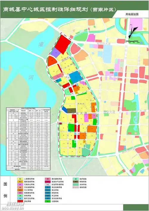 商城县中心城区扩大版规划公布扩大了北部南部西南东南片区