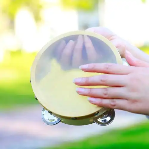 奥尔夫儿童打击乐器钉牛皮铃鼓(6寸 8寸 10寸)舞蹈手拍鼓手鼓