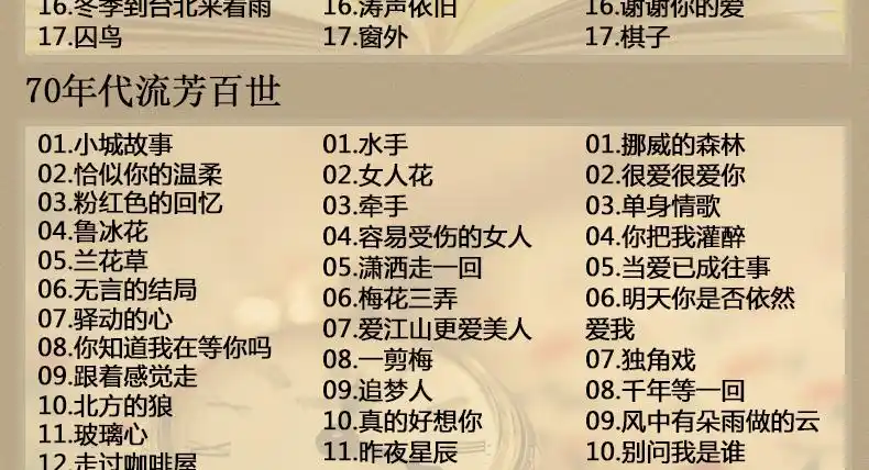 国语老歌cd音乐合辑70 80 90年代经典怀旧老歌流行歌曲车载cd光盘