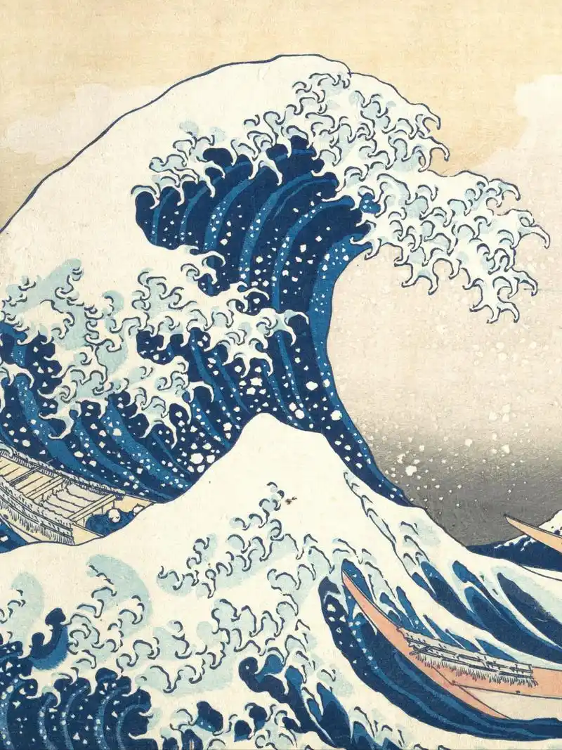 今天你看画了吗|神奈川冲浪里 作品名称:the great wave off kanagawa