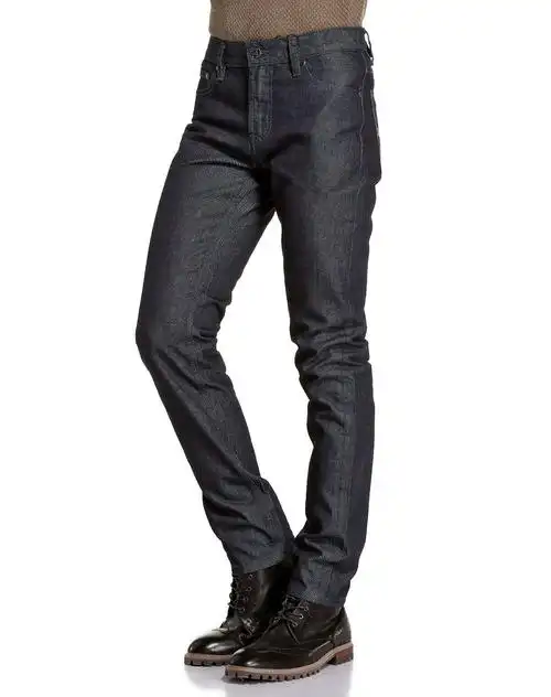 男蓝黑色小脚牛仔裤