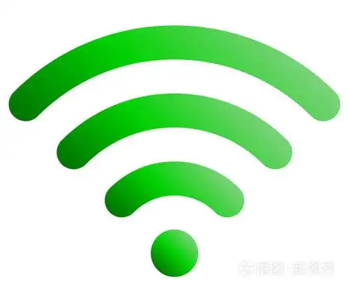 wifi符号图标绿色简单圆形梯度孤立矢量插图