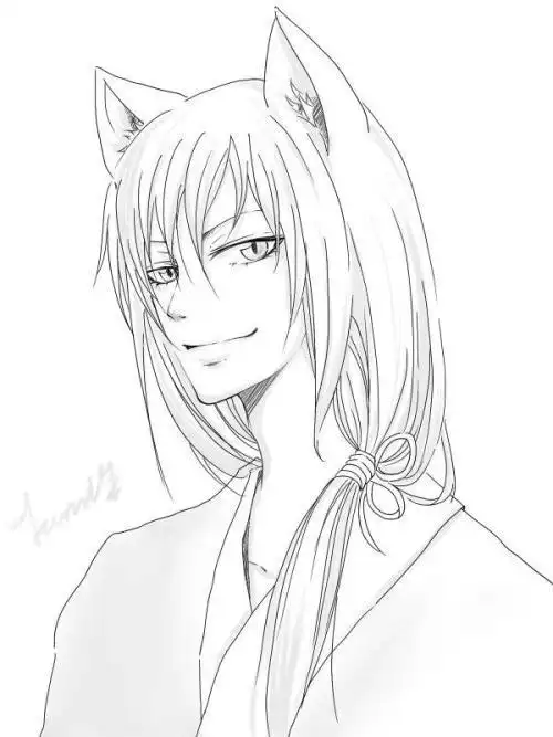 动漫人物简笔画男生简单古风