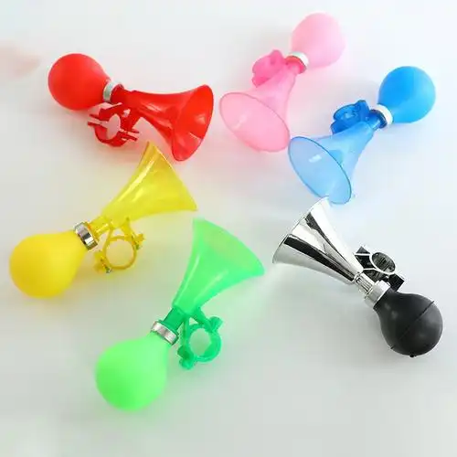 厂家批发自行车气喇叭 彩色迷你手按大声喇叭  儿童车装饰