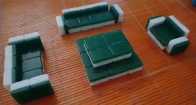 用麻将当积木搭建家居