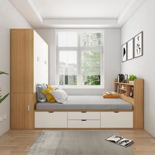 迪玛森定制小户型榻榻米床衣柜组合储物衣柜床多功能床柜一体踏踏米床