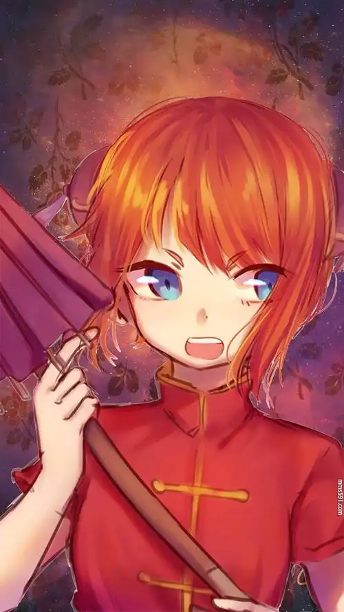 银魂女主角最强夜兔族神乐kagura手机壁纸1080x1920图片集(8)