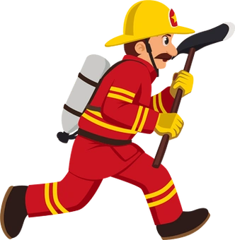 卡通消防员