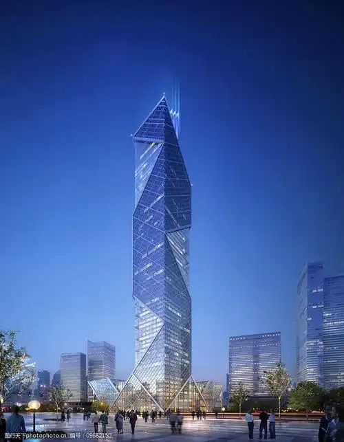 超高层办公建筑效果图图片