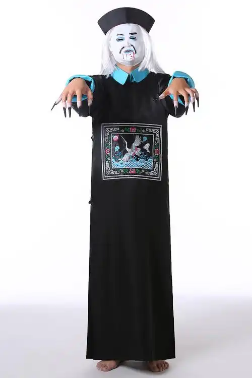 cosplay化妆舞会恐怖官服成人清朝古装男僵尸服装万圣节鬼衣服