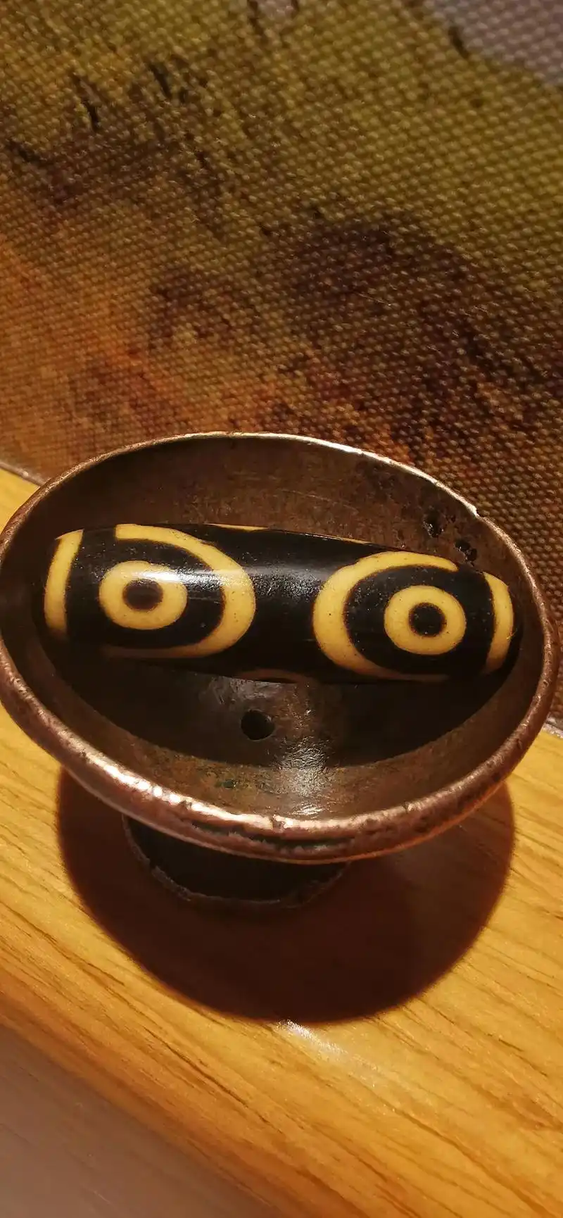 清.老料双十字金刚如意七眼老天珠,珠长:41mm,宽:14m - 抖音