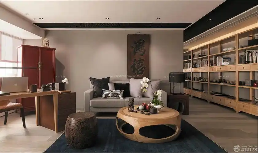 小办公室室内简约背景墙装修效果图片