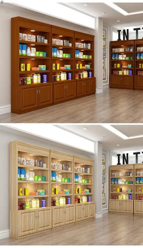 索讯科货物架展示柜化妆品展示柜陈列柜美甲店护肤品柜美容院展柜欧式