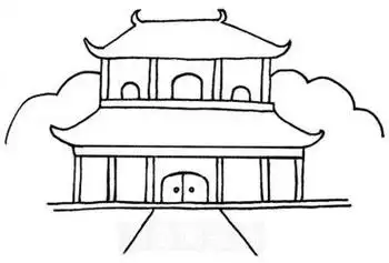 古代建筑简笔画古代建筑简笔画图片