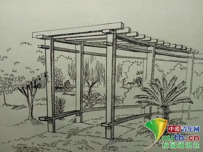 安徽高校大学生手绘校园风景表白学校