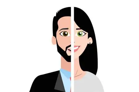 双重人格,双相障碍变性手术改变性别观念.照片