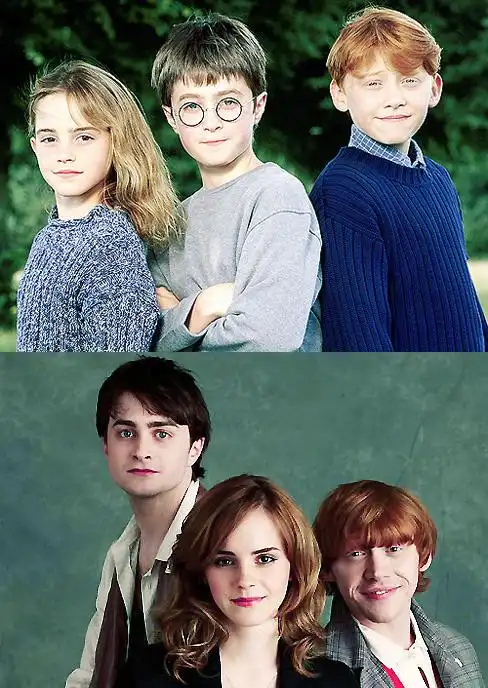 求一张哈利波特里的照片,铁三角的