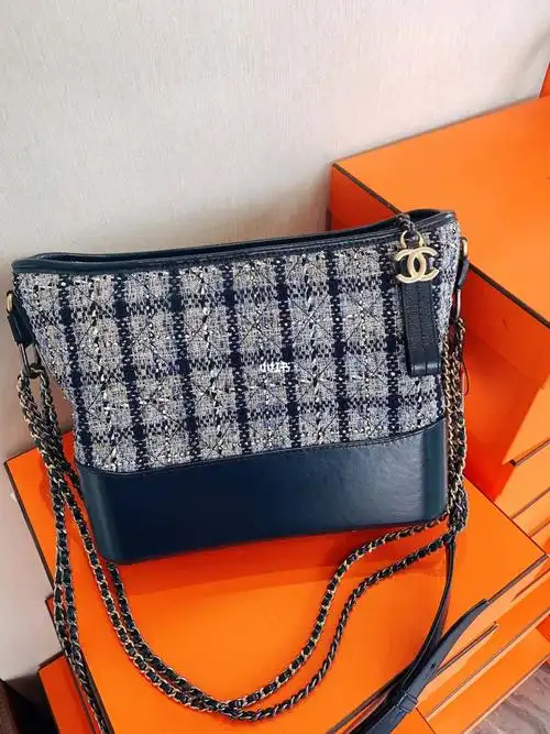 chanel 毛呢编织流浪包大号 27开 全套带票 98新 h1959