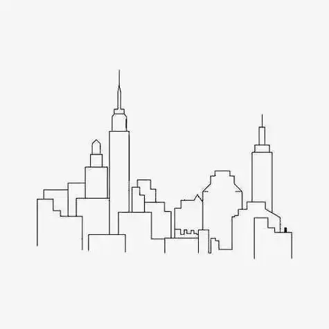 城市简笔画 城市简笔画彩色