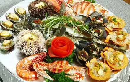 海鲜大拼盘餐,提供免费wifi,不一样的美食享受