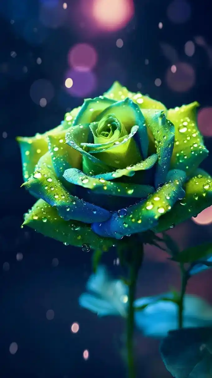 每日壁纸秀 绿玫瑰它有一个美丽的名字叫碧海云天