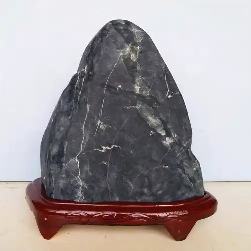 泰山墨玉原石天然玉石镇宅补角宅石碧玉送礼实物摆件