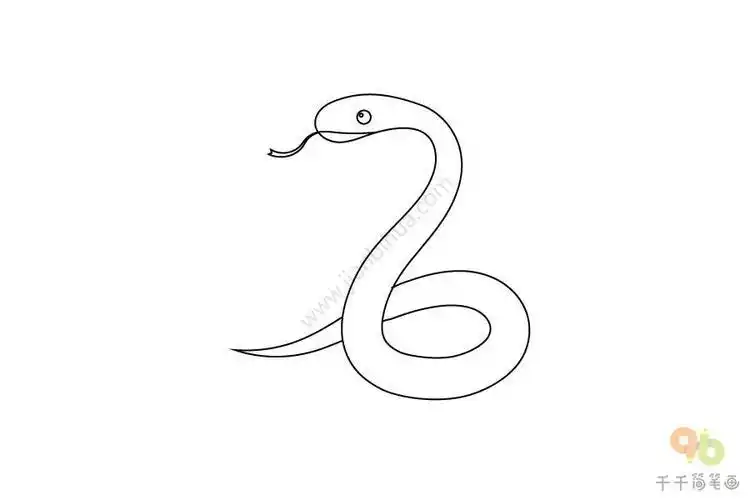 蛇霸气简笔画