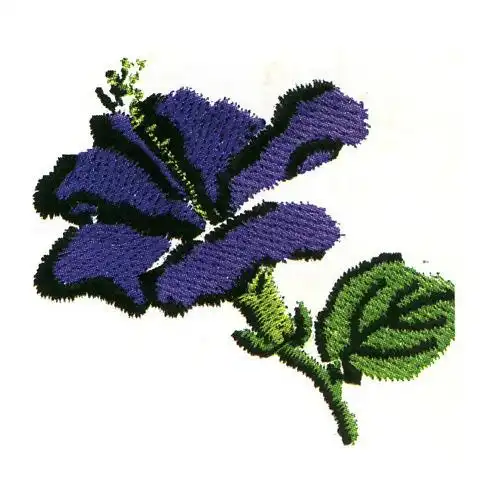 绣花花卉牵牛花家纺免费素材