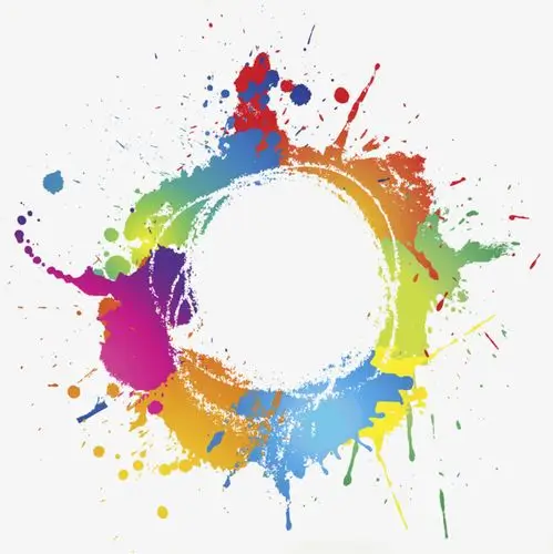 喷溅彩墨矢量素材