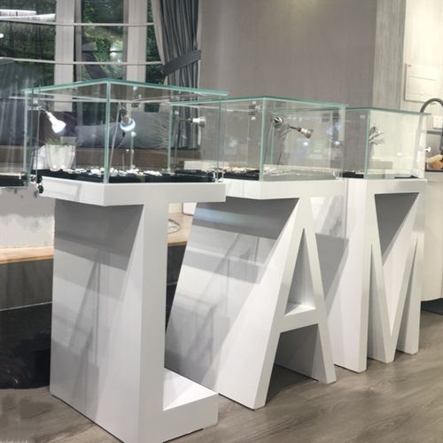 字母陈列柜展台烤漆展示柜展览展示展览展厅展柜珠宝商用展示柜