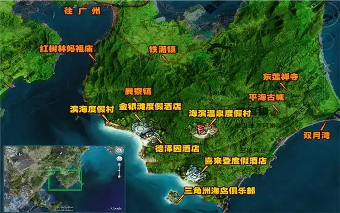 巽寮湾景区地图